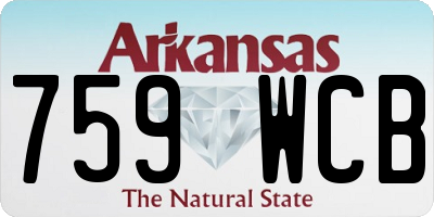 AR license plate 759WCB