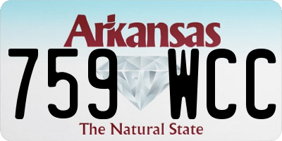 AR license plate 759WCC