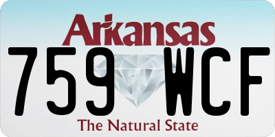AR license plate 759WCF