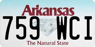 AR license plate 759WCI