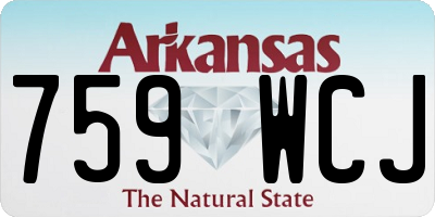 AR license plate 759WCJ