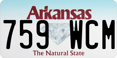 AR license plate 759WCM