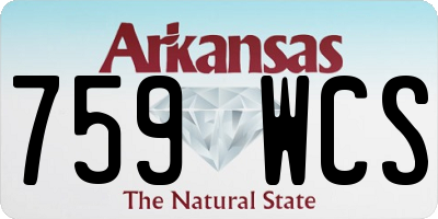 AR license plate 759WCS