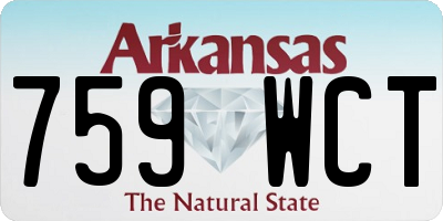 AR license plate 759WCT