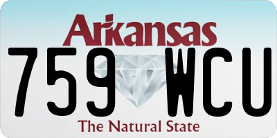 AR license plate 759WCU
