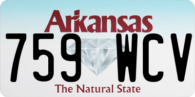 AR license plate 759WCV