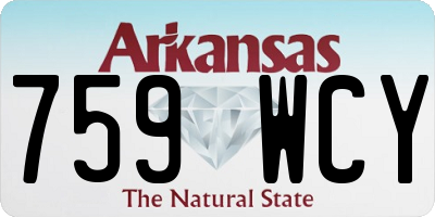 AR license plate 759WCY
