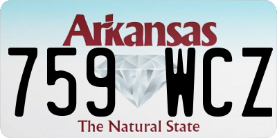 AR license plate 759WCZ
