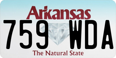 AR license plate 759WDA