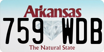 AR license plate 759WDB