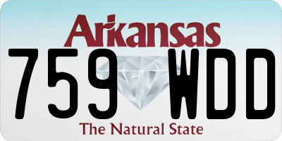 AR license plate 759WDD