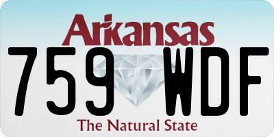 AR license plate 759WDF