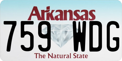 AR license plate 759WDG
