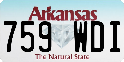 AR license plate 759WDI