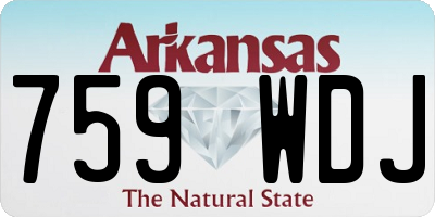 AR license plate 759WDJ