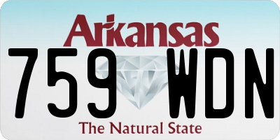 AR license plate 759WDN