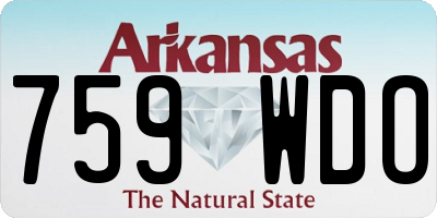 AR license plate 759WDO