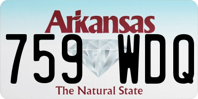 AR license plate 759WDQ