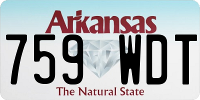 AR license plate 759WDT