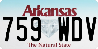 AR license plate 759WDV