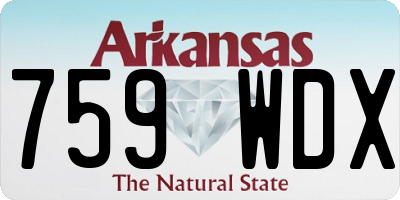 AR license plate 759WDX
