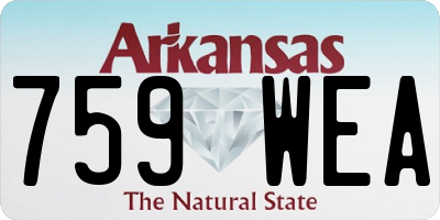 AR license plate 759WEA