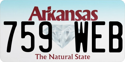 AR license plate 759WEB