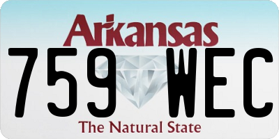 AR license plate 759WEC