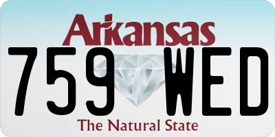 AR license plate 759WED