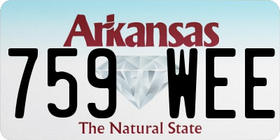 AR license plate 759WEE