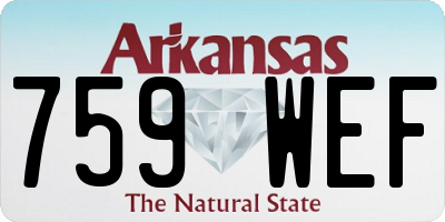 AR license plate 759WEF