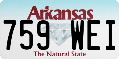 AR license plate 759WEI