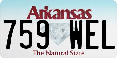AR license plate 759WEL