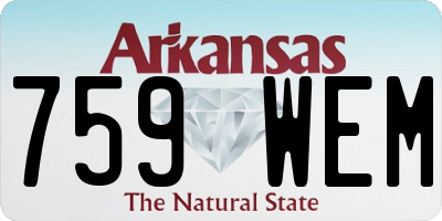 AR license plate 759WEM