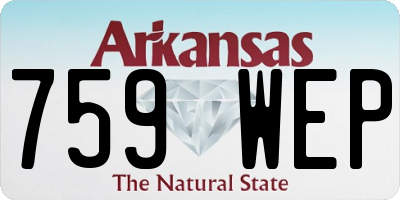 AR license plate 759WEP