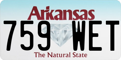 AR license plate 759WET