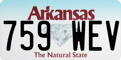 AR license plate 759WEV