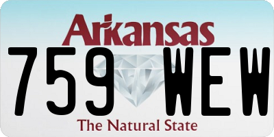 AR license plate 759WEW