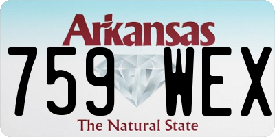 AR license plate 759WEX