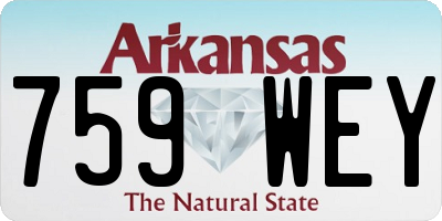 AR license plate 759WEY
