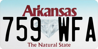 AR license plate 759WFA
