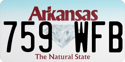 AR license plate 759WFB