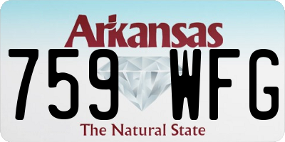 AR license plate 759WFG