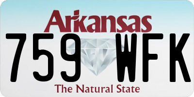 AR license plate 759WFK