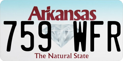AR license plate 759WFR