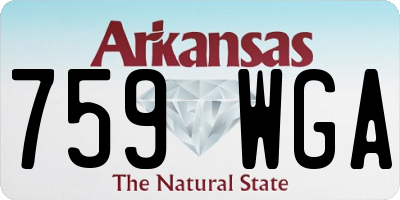 AR license plate 759WGA