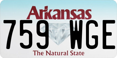 AR license plate 759WGE