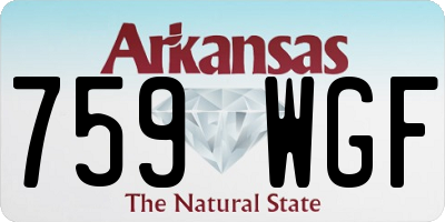 AR license plate 759WGF