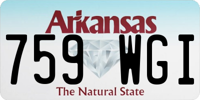 AR license plate 759WGI