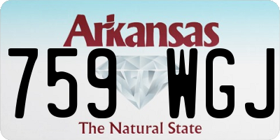 AR license plate 759WGJ